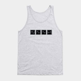 Synthesizer Waveforms Black Tank Top